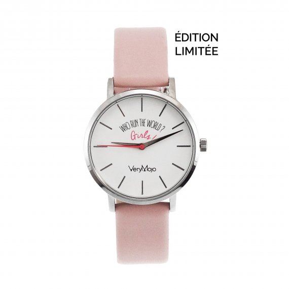 Montre Girl Power Rose pastel 